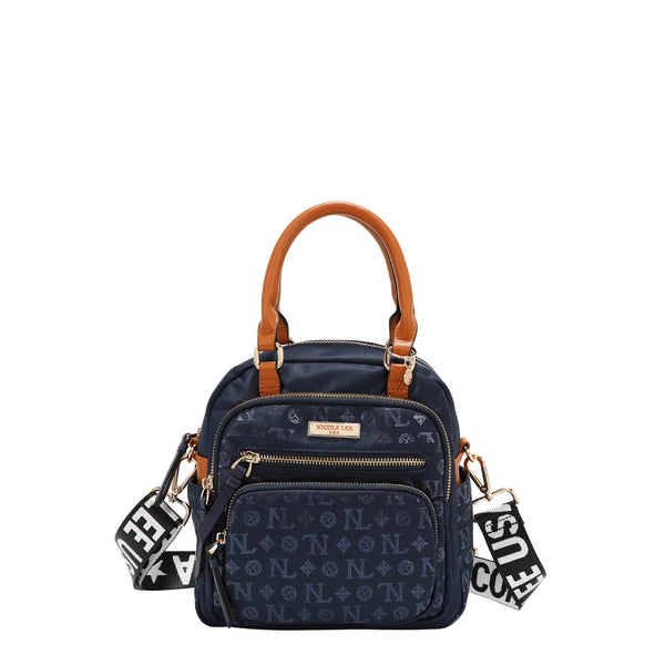 BOLSO MULTIUSOS CON LOGOTIPO DE MONOGRAMA (AZUL)