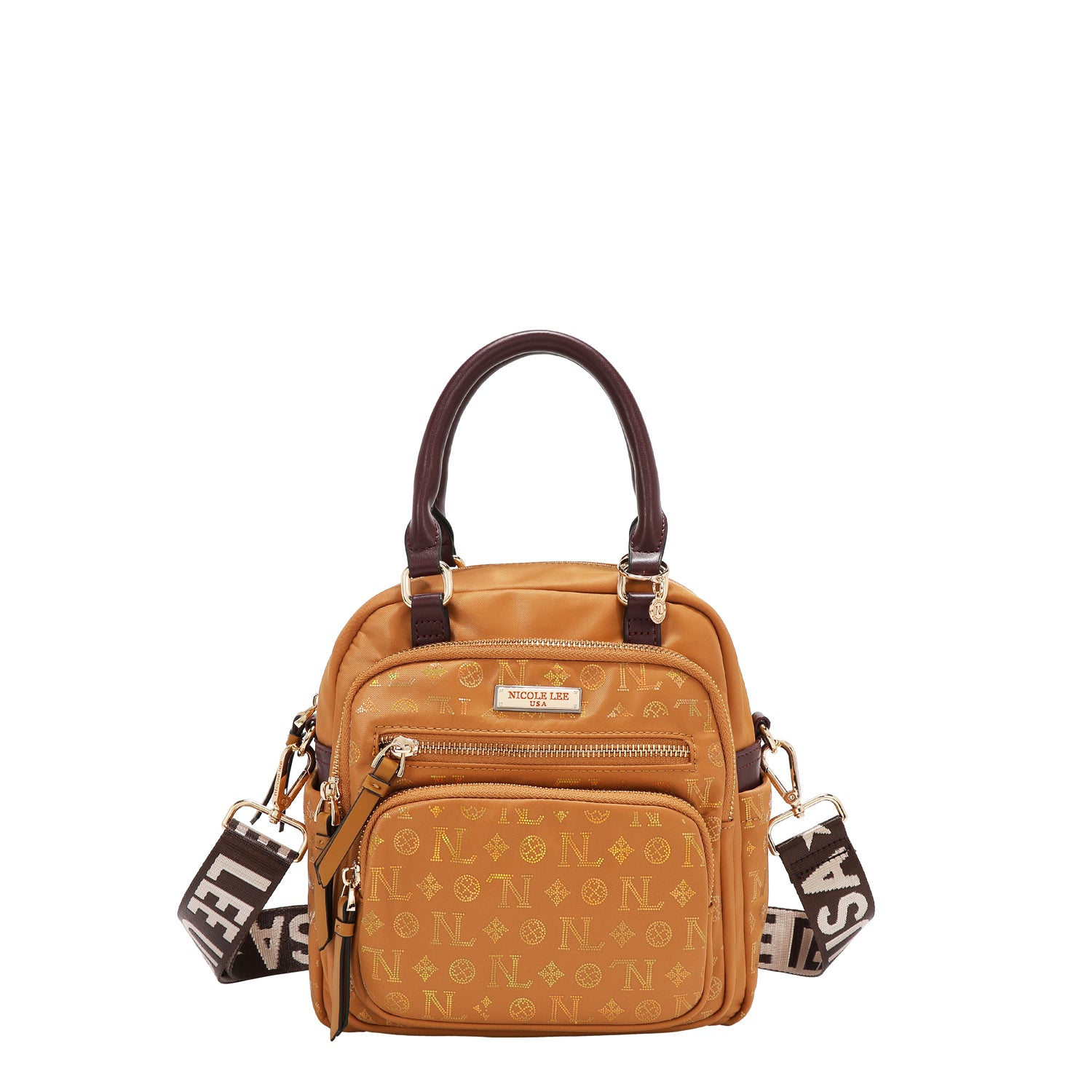 BOLSO MULTIUSOS CON LOGOTIPO DE MONOGRAMA (CAMEL)