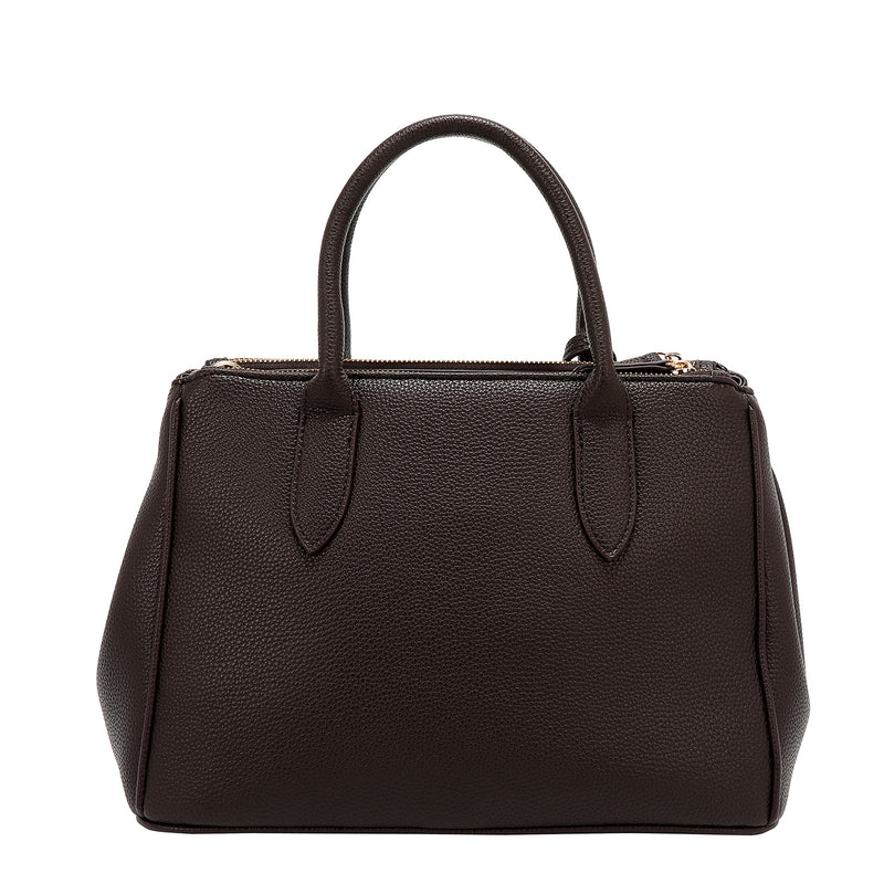 BOLSO DE CUADROS CHIC (MARRON)