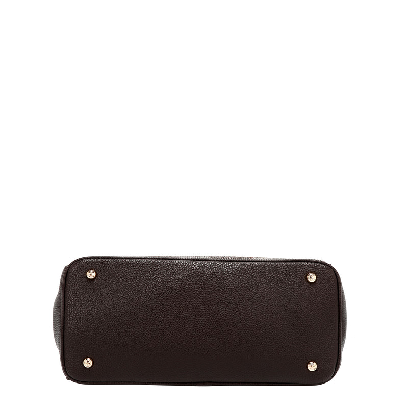 BOLSO DE CUADROS CHIC (MARRON)