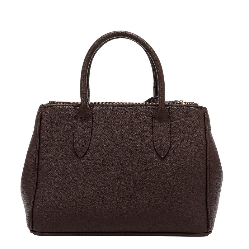 BOLSO DE CUADROS CHIC (MARRON CLARO)