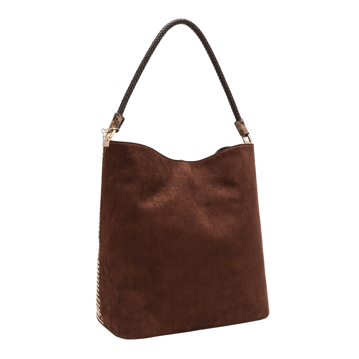 BOLSO BOHO CON TACHUELAS (MARRON)