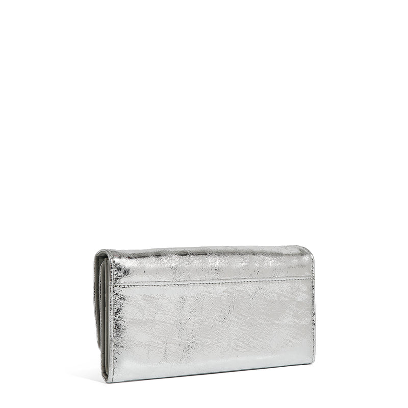 CALISTA CARTERA CON TAPA (PLATEADO)