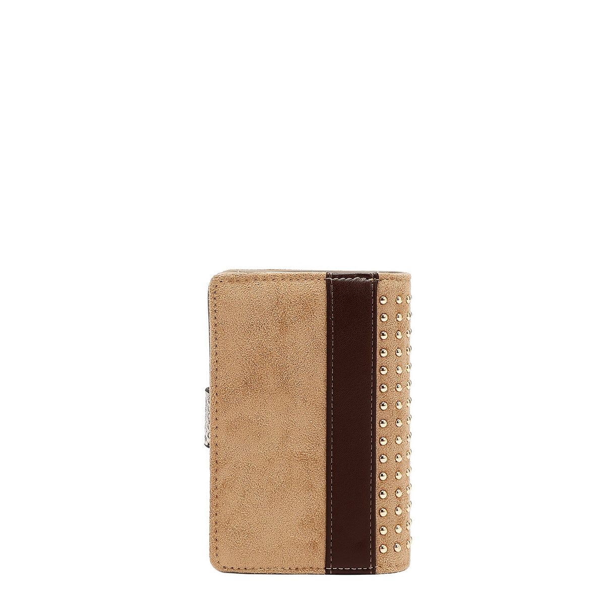 CARTERA GLAM CON TACHUELAS (TAUPE)