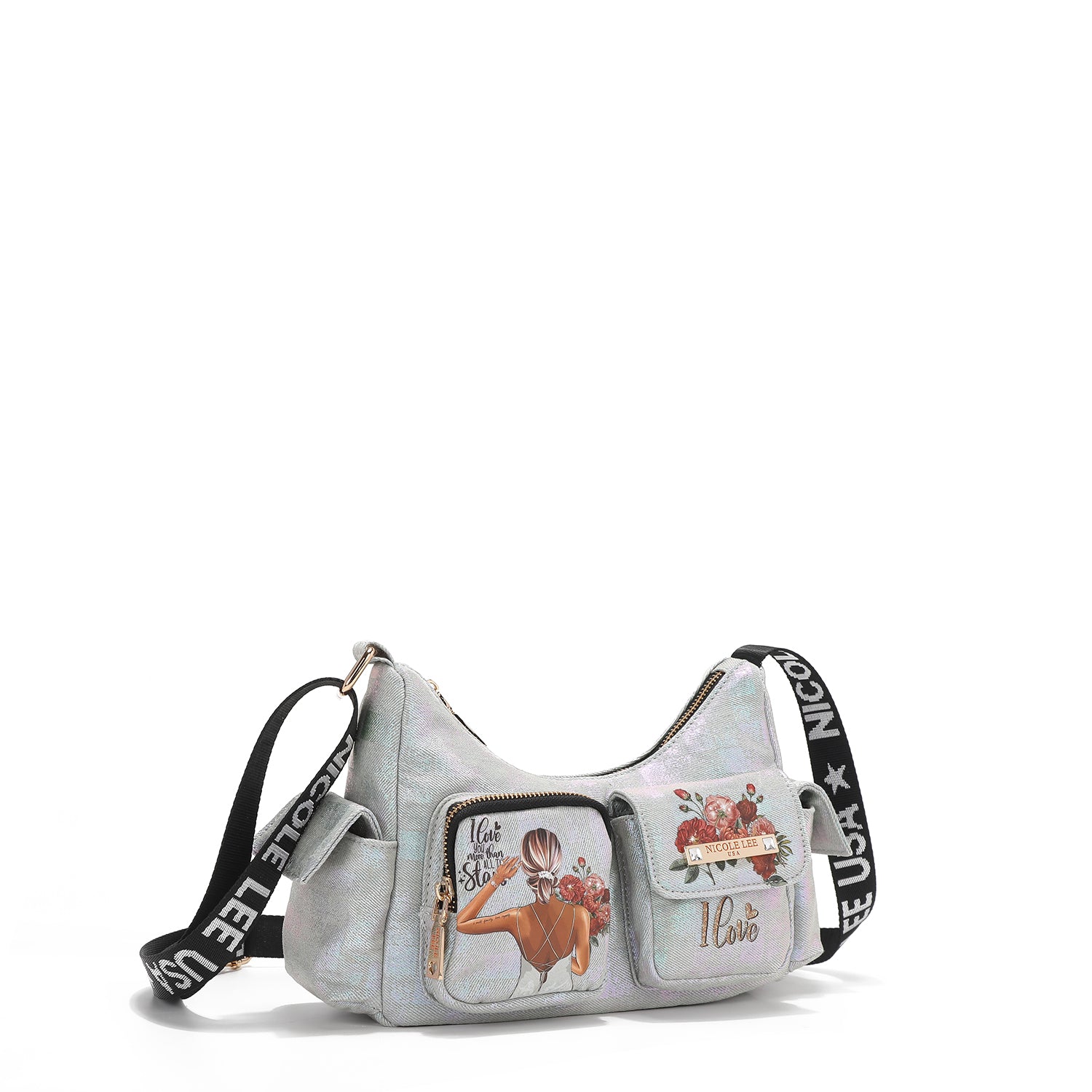 SHOULDER BAG WITH DENIM CHECKS (<tc><tc>Blind Date</tc></tc>)