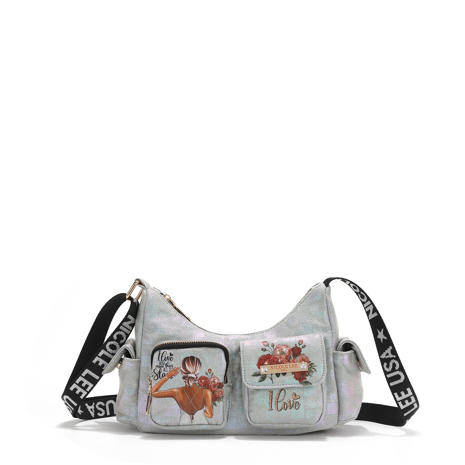 SHOULDER BAG WITH DENIM CHECKS (<tc><tc>Blind Date</tc></tc>)