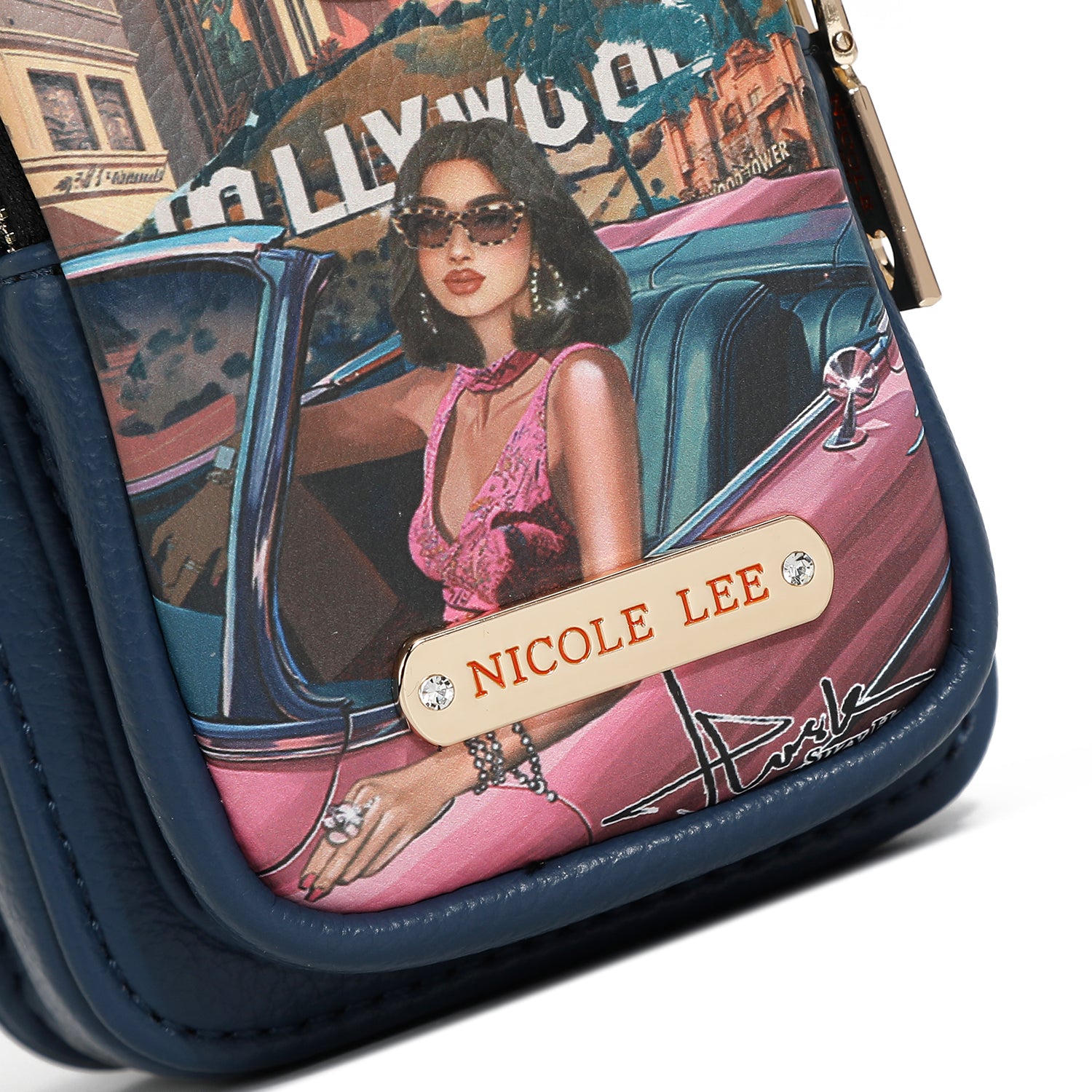 ÉTUI DE TÉLÉPHONE BANDOULIÈRE AVEC SANGLE (<tc><tc>Hollywood Drive</tc></tc>)