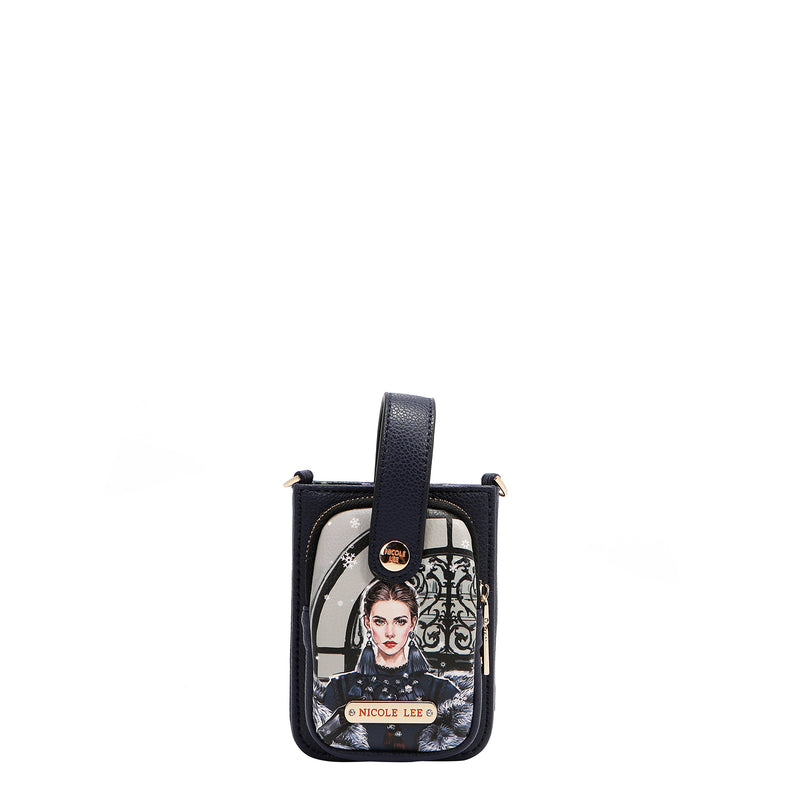 FUNDA DE TELEFONO CRUZADA CON CORREA (MODA SNOWFLAKE)