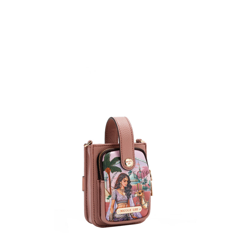 FUNDA DE TELEFONO CRUZADA CON CORREA (QUEEN CLEOPATRA)