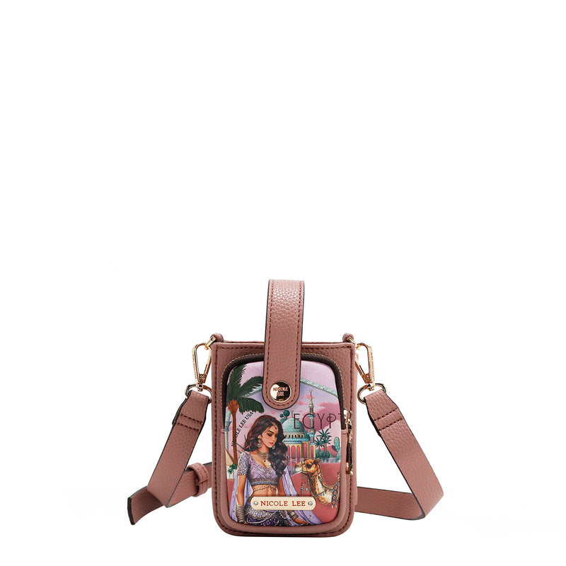 FUNDA DE TELEFONO CRUZADA CON CORREA (QUEEN CLEOPATRA)