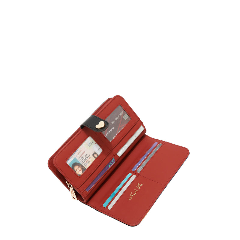 CARTERA PLEGABLE CON LA FIRMA DE NL CON CORREA (SOFIA MONTANA)