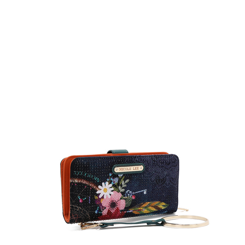 CARTERA PLEGABLE CON LA FIRMA DE NL CON CORREA (DREAM COMES TRUE)