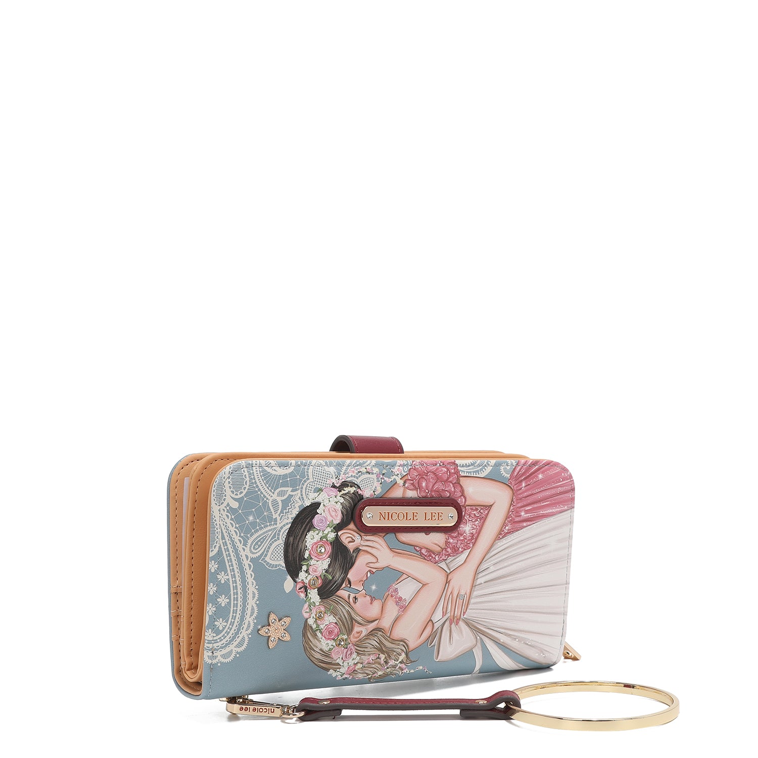 Fashion printed portfolio with zipper