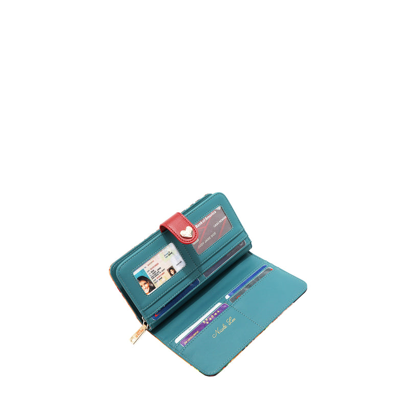 NL SIGNATURE FOLDABLE WALLET WITH STRAP (<tc>MARTHA TRAVELS ITALY</tc>)