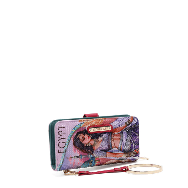 CARTERA PLEGABLE CON LA FIRMA DE NL CON CORREA (QUEEN CLEOPATRA)