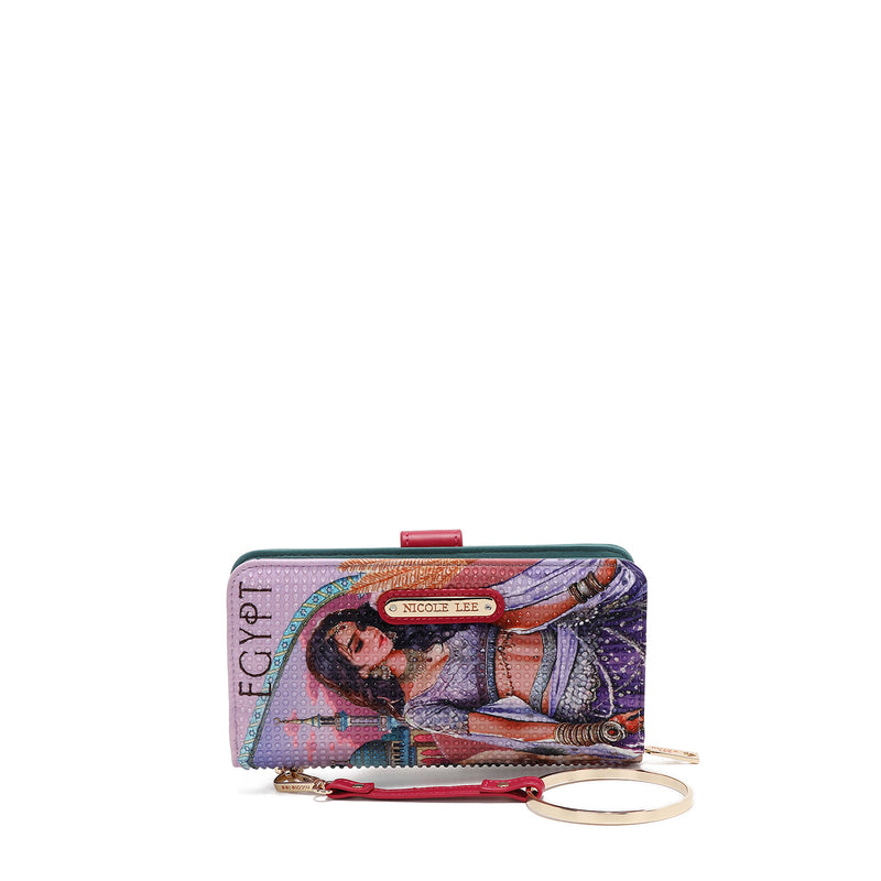 CARTERA PLEGABLE CON LA FIRMA DE NL CON CORREA (QUEEN CLEOPATRA)