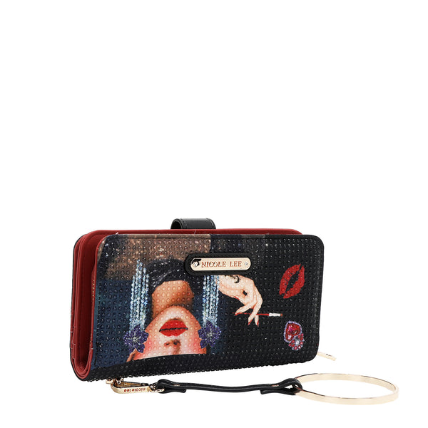 CARTERA PLEGABLE CON LA FIRMA DE NL CON CORREA (SAMANTHA LA BELLEZA)