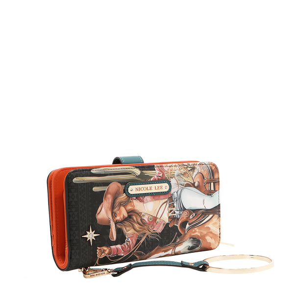 CARTERA PLEGABLE CON LA FIRMA DE NL CON CORREA (SOFIA MONTANA)