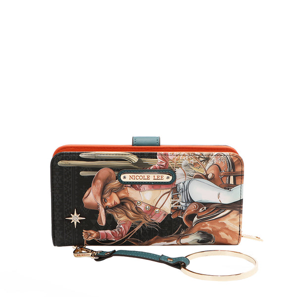 CARTERA PLEGABLE CON LA FIRMA DE NL CON CORREA (SOFIA MONTANA)