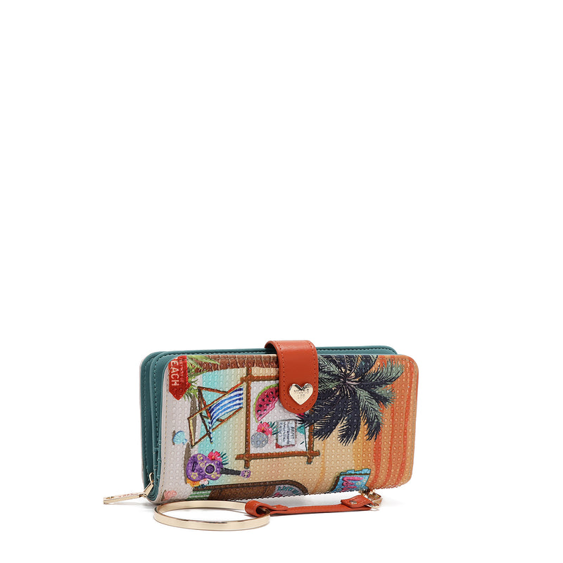 NL SIGNATURE FOLDABLE WALLET WITH STRAP (<tc>SUN & SAND</tc>)