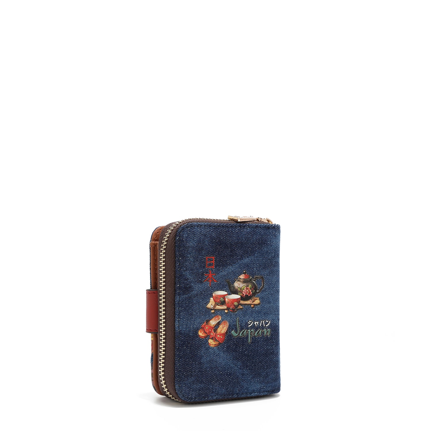 PORTEFEUILLE PLIABLE EN FORME DE CŒUR EN DENIM (<tc>AKIKO LA BELLEZA</tc>)