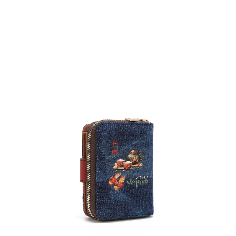 DENIM HEART FOLDING WALLET (<tc>AKIKO LA BELLEZA</tc>)