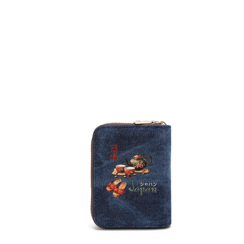 DENIM HEART FOLDING WALLET (<tc>AKIKO LA BELLEZA</tc>)