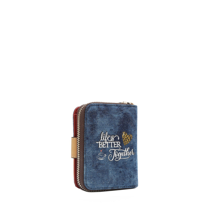 DENIM HEART FOLDABLE WALLET (<tc>LADIES NIGHT OUT</tc>)