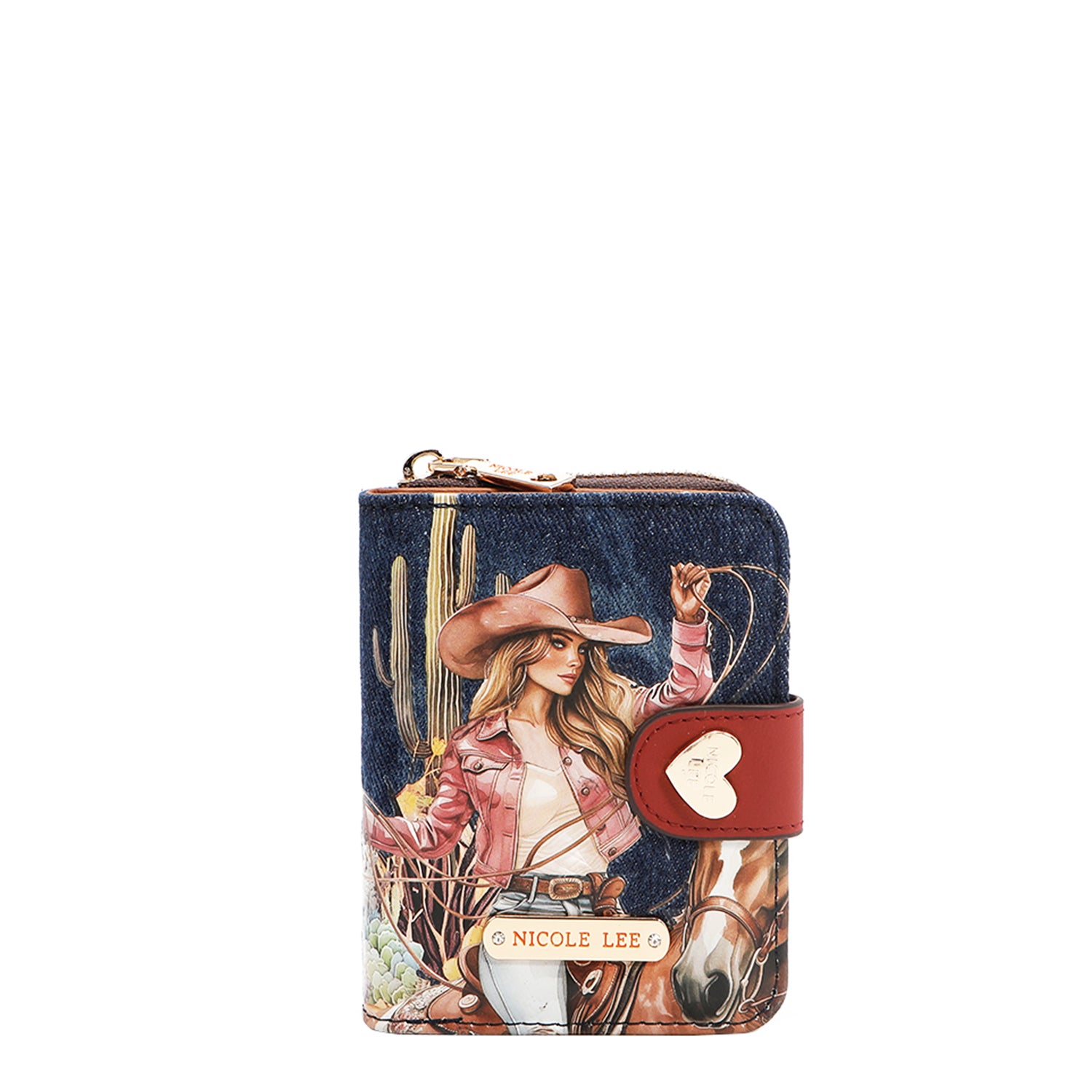 DENIM HEART FOLDING WALLET (<tc>SOFIA MONTANA</tc>)