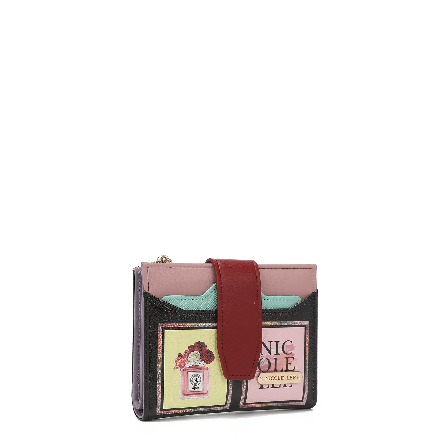 Double fashion compact portfolio with RFID block