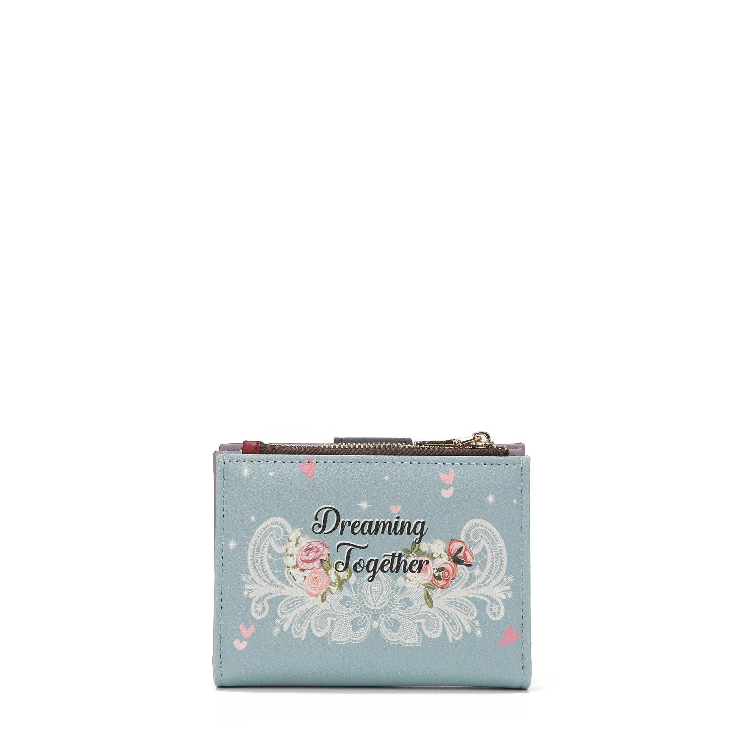 Double fashion compact portfolio with RFID block
