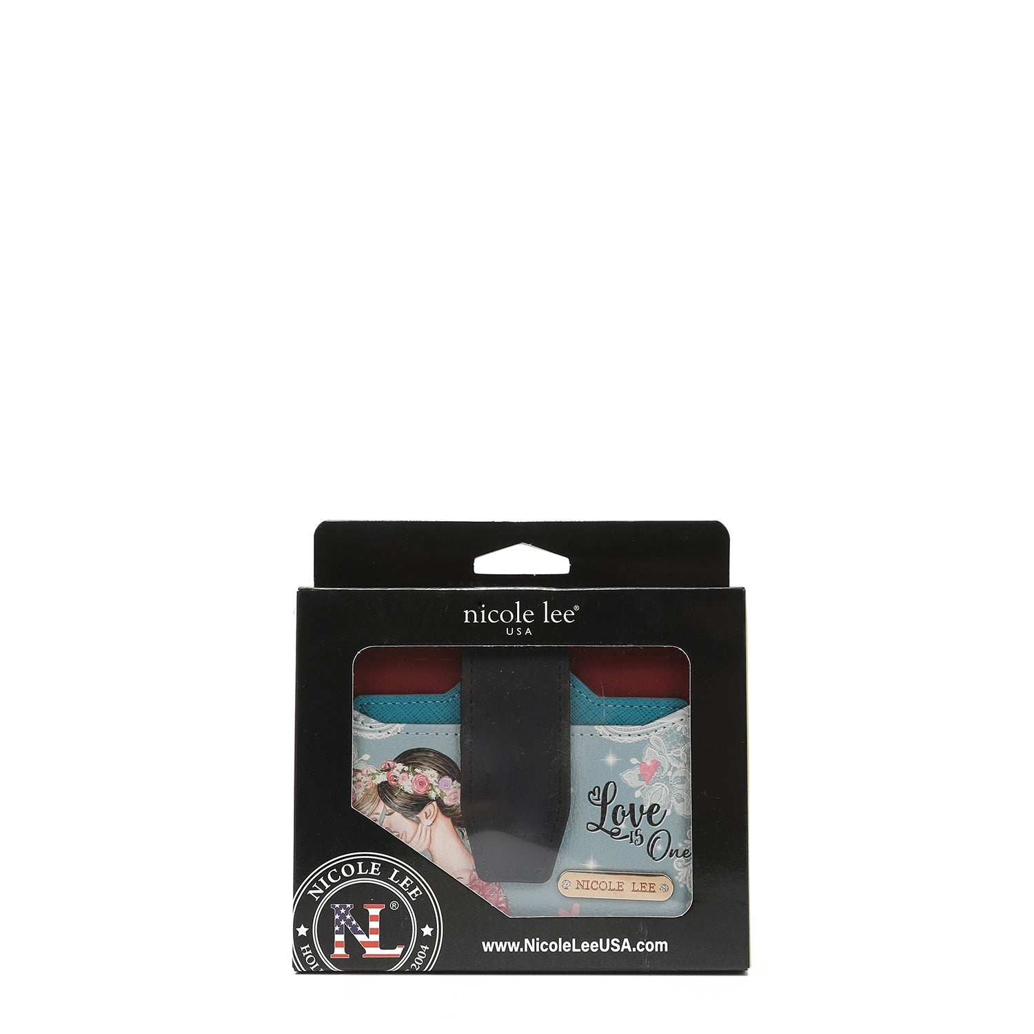 Double fashion compact portfolio with RFID block