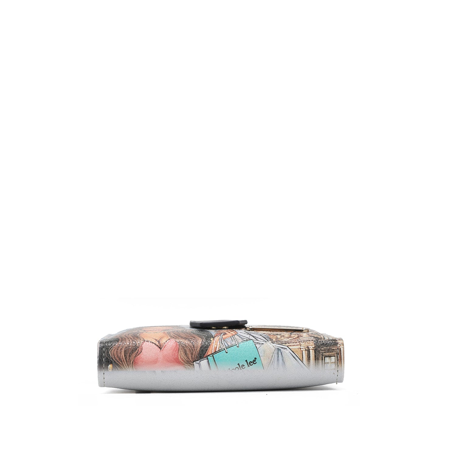 Double fashion compact portfolio with RFID block