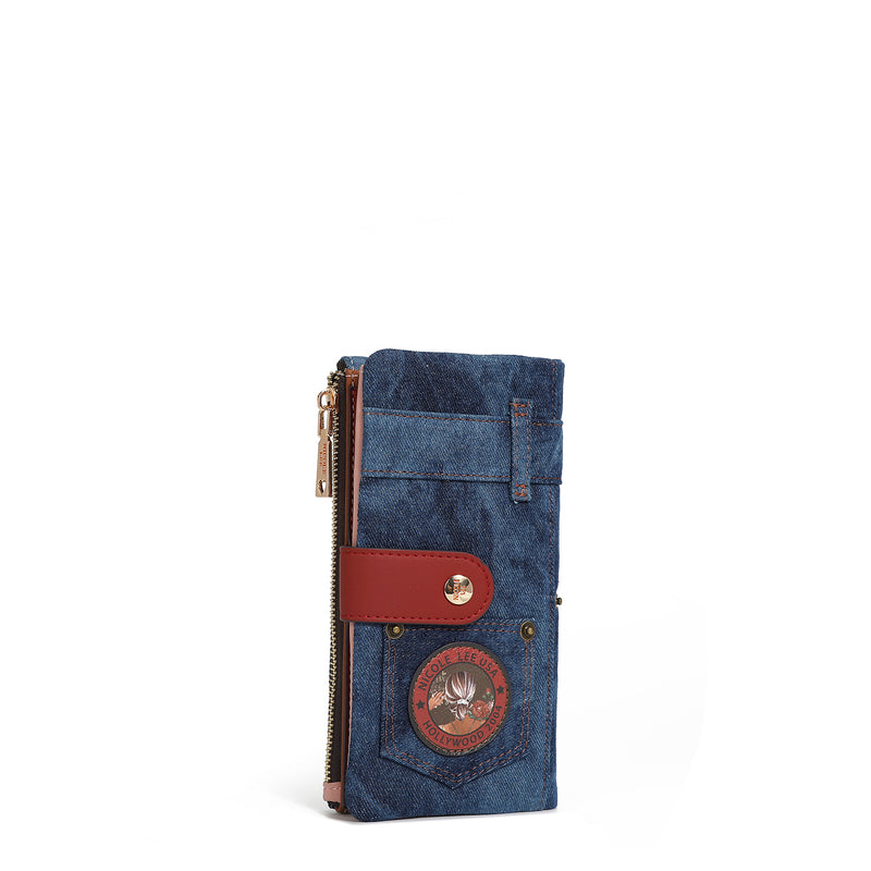 CARTERA PLEGABLE AMANDA 2 PIEZAS DE DENIM (BLIND DATE)