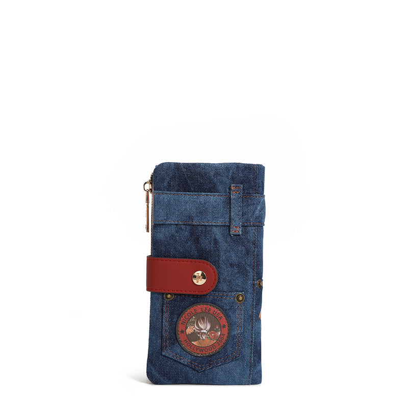 CARTERA PLEGABLE AMANDA 2 PIEZAS DE DENIM (BLIND DATE)