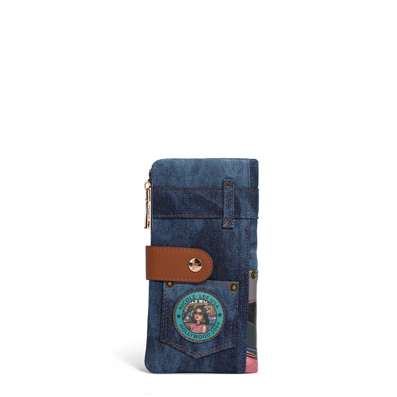 AMANDA 2 PIECE DENIM FOLDING WALLET (<tc>HOLLYWOOD DRIVE</tc>)