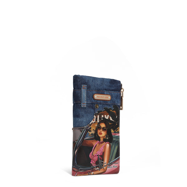 AMANDA 2 PIECE DENIM FOLDING WALLET (<tc>HOLLYWOOD DRIVE</tc>)