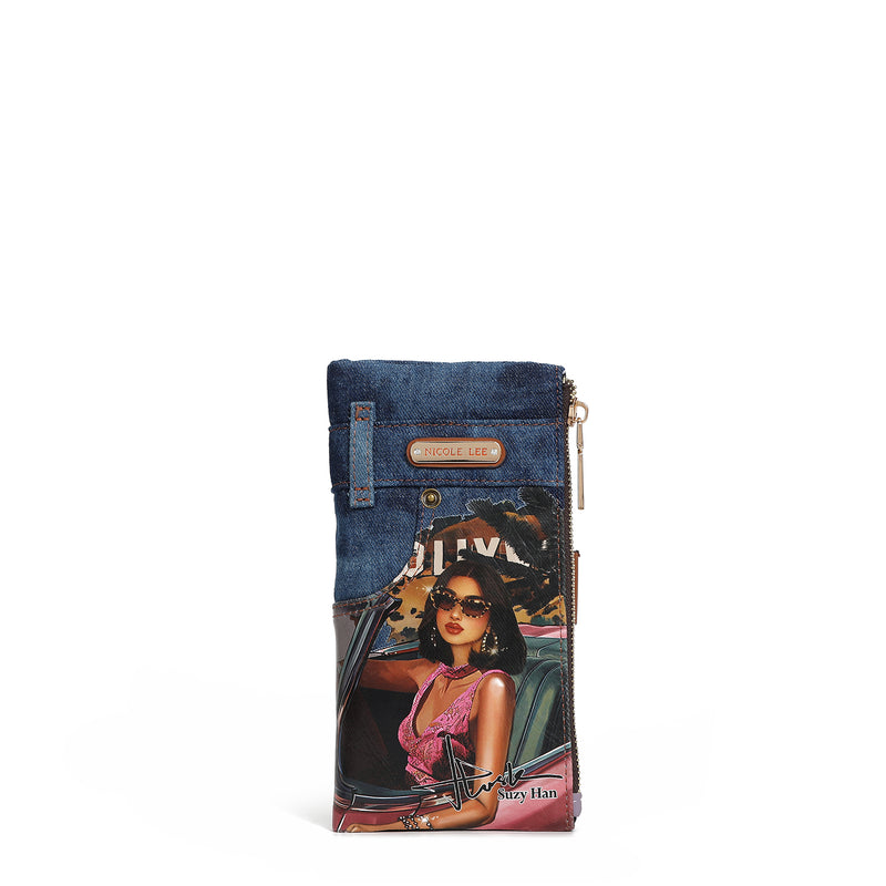 AMANDA 2 PIECE DENIM FOLDING WALLET (<tc>HOLLYWOOD DRIVE</tc>)