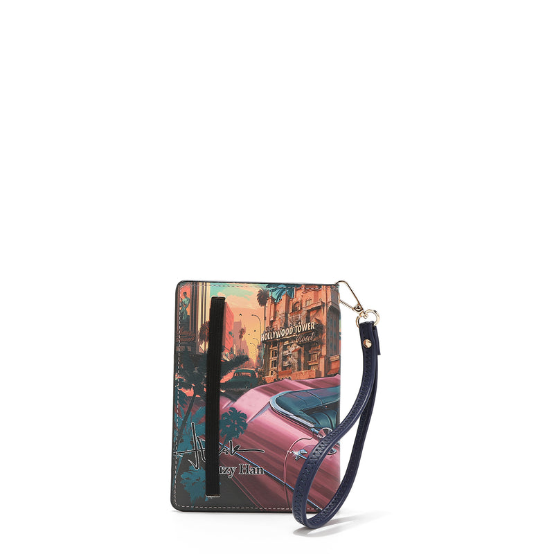 PASSPORT WALLET WITH STRAP (<tc>HOLLYWOOD DRIVE</tc>)