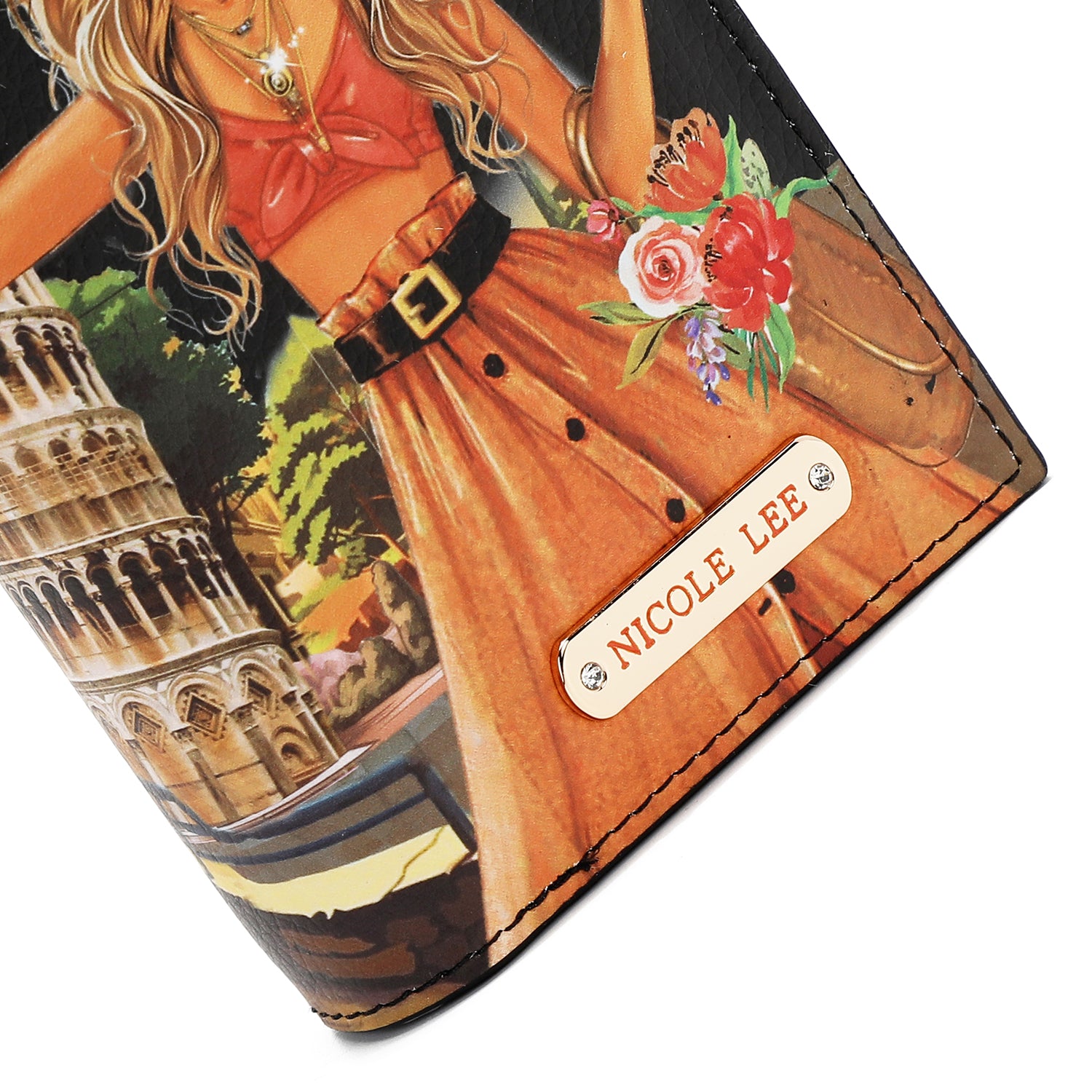 CARTERA PLEGABLE CON CREMALLERA CENTRAL (MARTHA TRAVELS ITALY)