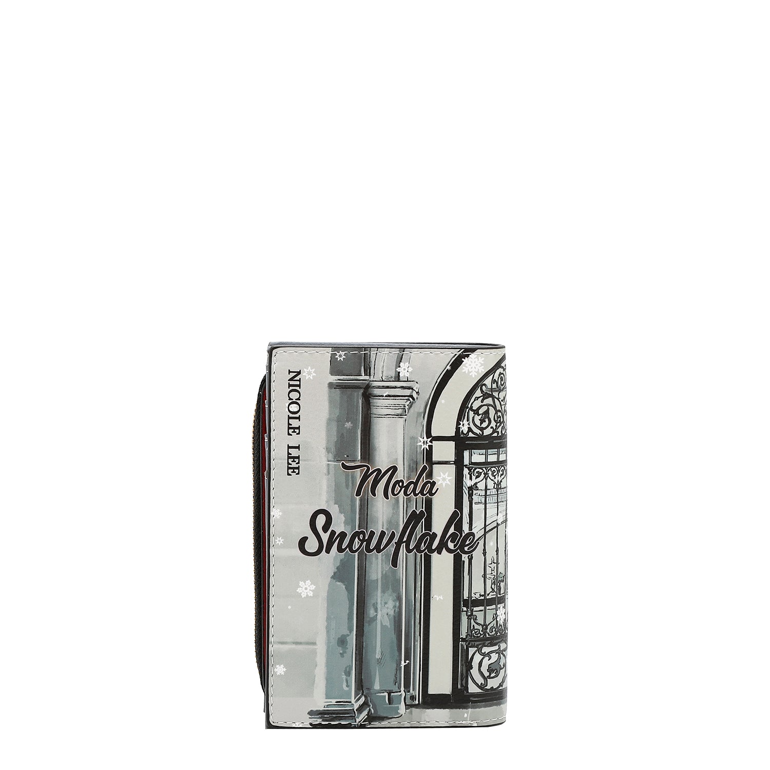 PORTEFEUILLE PLIABLE AVEC FERMETURE ÉCLAIR CENTRALE (<tc>MODA SNOWFLAKE</tc>)