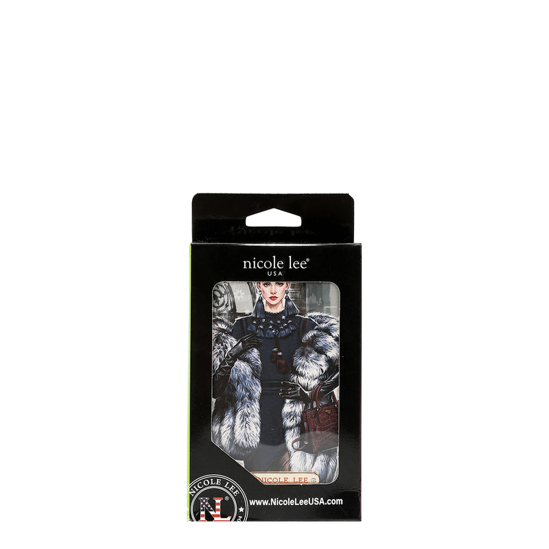 CARTERA PLEGABLE CON CREMALLERA CENTRAL (MODA SNOWFLAKE)