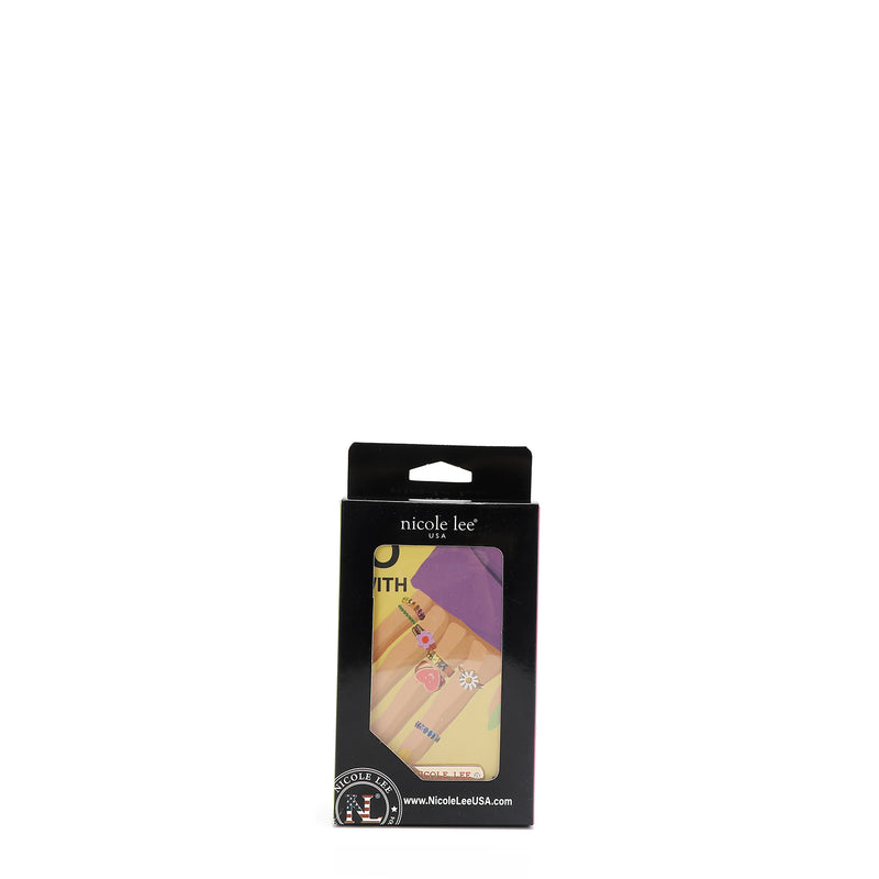 Folding portfolio with central zipper (Nail Polish)