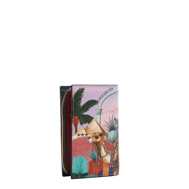 CARTERA PLEGABLE CON CREMALLERA CENTRAL (QUEEN CLEOPATRA)