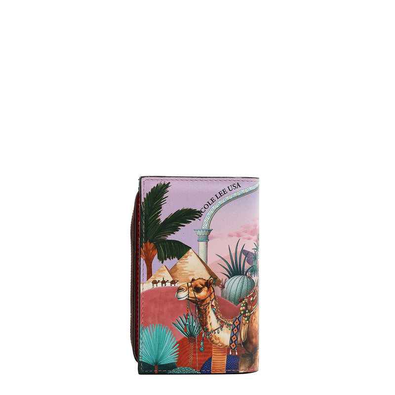 CARTERA PLEGABLE CON CREMALLERA CENTRAL (QUEEN CLEOPATRA)