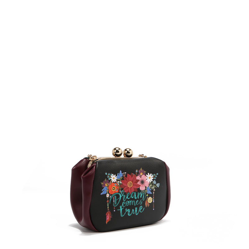 MINI BOLSO CRUZADO CON CIERRE KISS LOCK (DREAM COMES TRUE)
