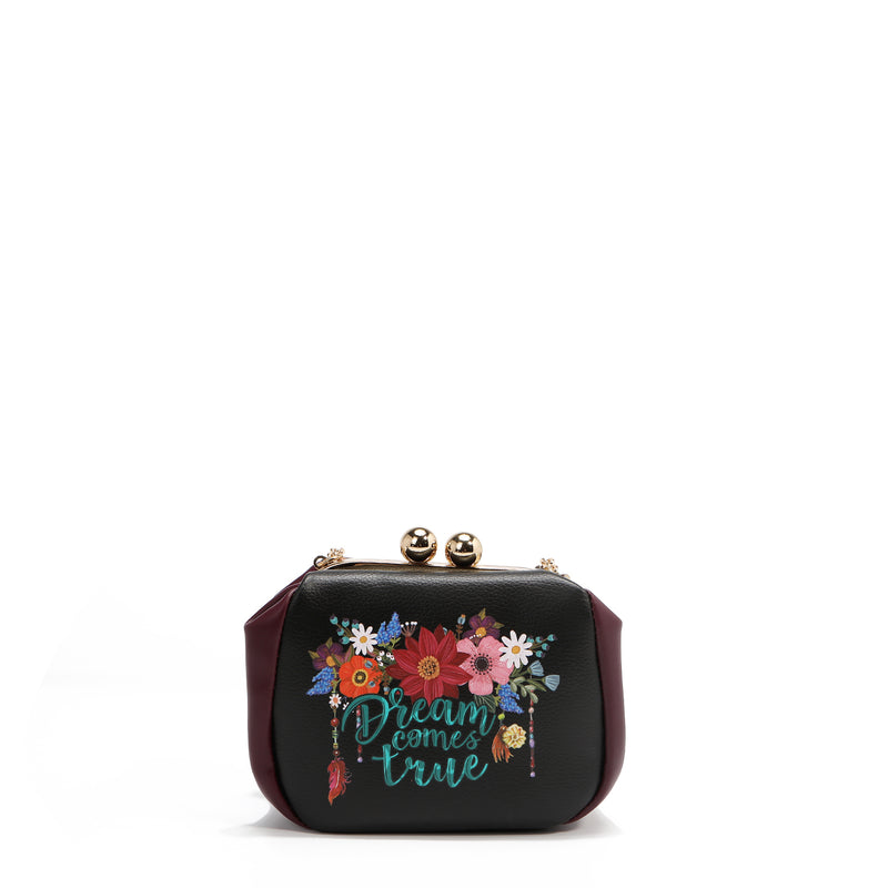 MINI BOLSO CRUZADO CON CIERRE KISS LOCK (DREAM COMES TRUE)