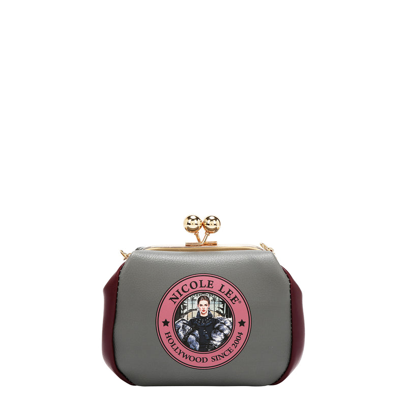 MINI BOLSO CRUZADO CON CIERRE KISS LOCK (MODA SNOWFLAKE)