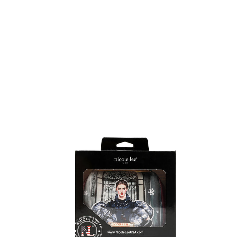 MINI BOLSO CRUZADO CON CIERRE KISS LOCK (MODA SNOWFLAKE)