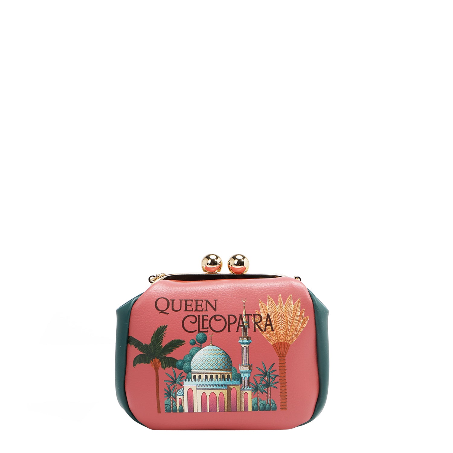 MINI CROSSBODY BAG WITH KISS LOCK CLOSURE (<tc>QUEEN CLEOPATRA</tc>)